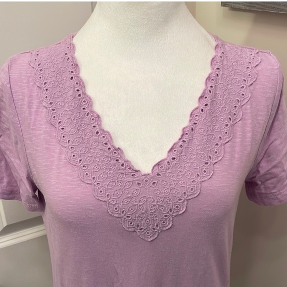 Talbots Bundle of 3 Black Violet Short sleeves, Maroon Long Sleeves Tops Cotton - Picture 10 of 10